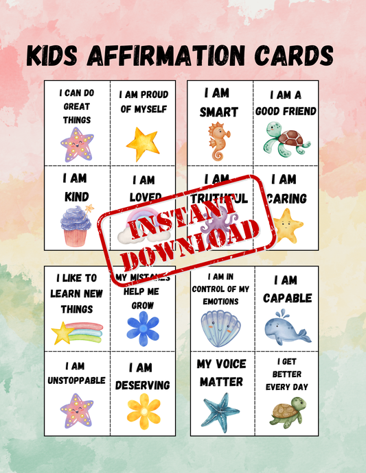 Kids Affirmation Card Set