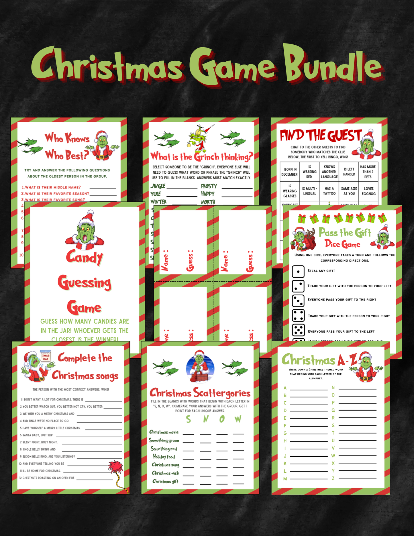Christmas Movie Theme Games - Bundle